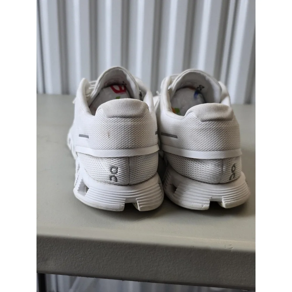 On Cloud Running Shoes Mens Size 12 White Mesh Low Top Sneakers